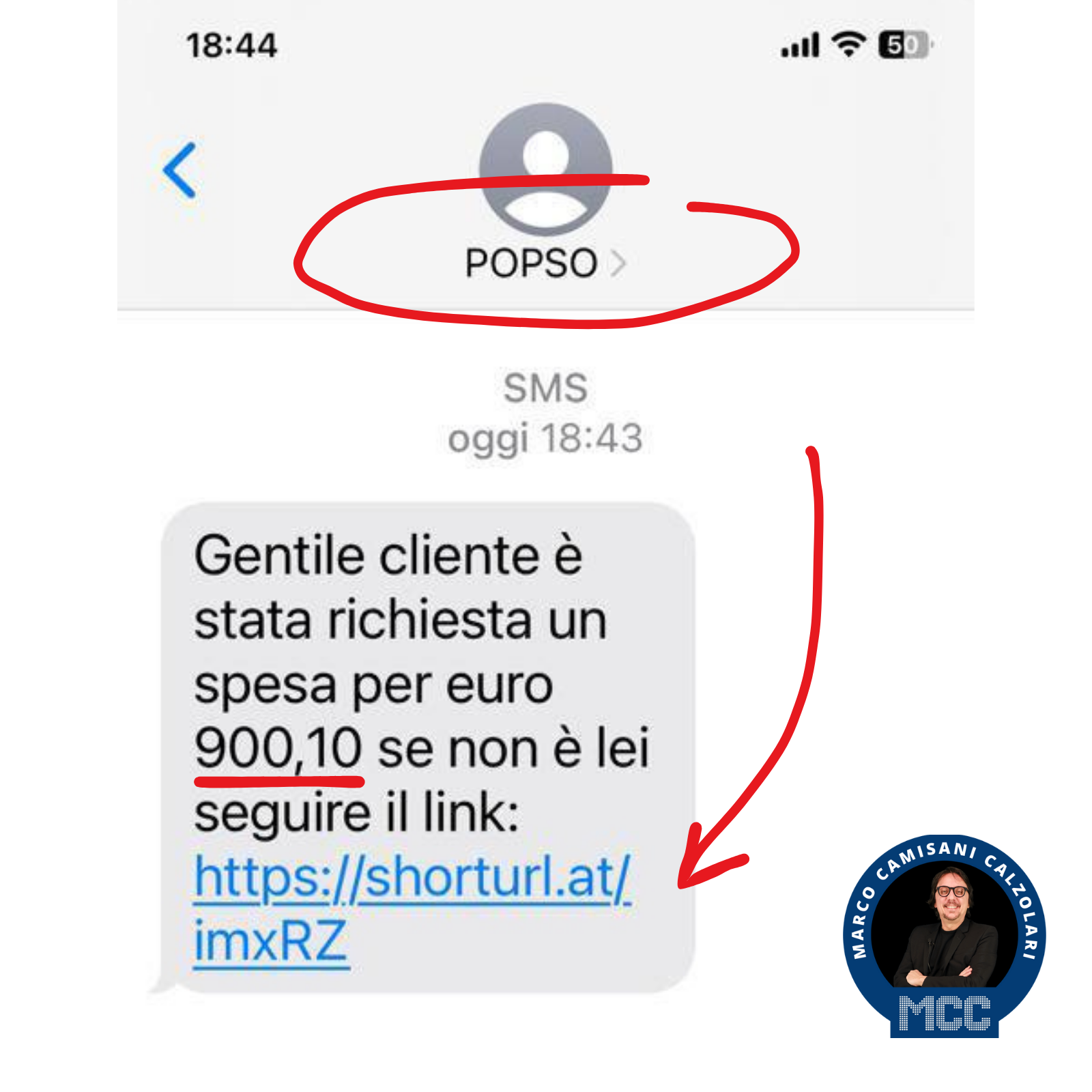 Attenzione al falso sms POPSO - Marco Camisani Calzolari