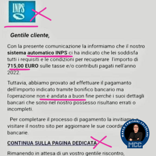 Falsa Email INPS - Marco Camisani Calzolari