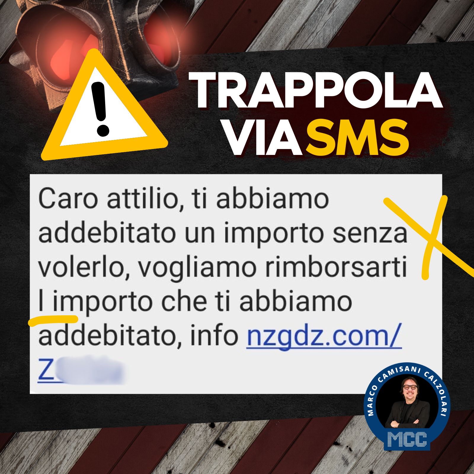 Falso Rimborso Via Sms - Marco Camisani Calzolari